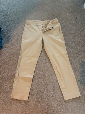 Old Navy Khaki Cropped Ankle Pants
